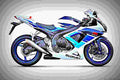 Suzuki GSX R 750 1997 6 motorbike A4 Photo Print