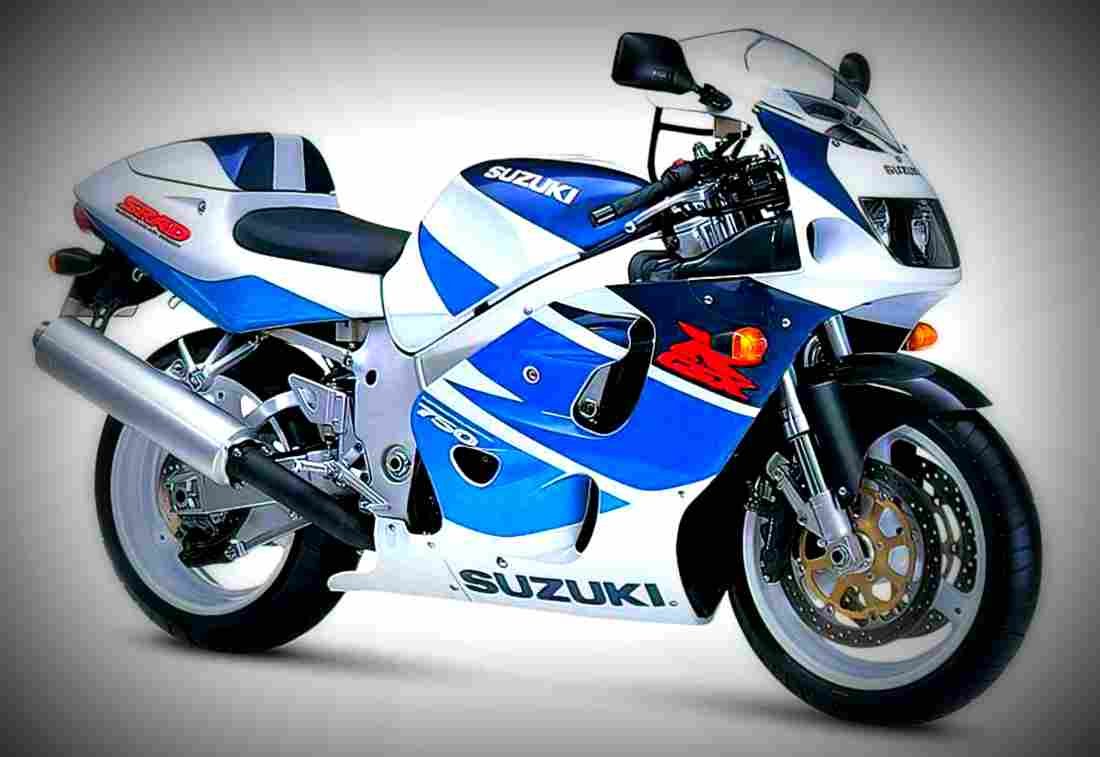 Suzuki GSX R 750 1998 5 motorbike A4 Photo Print