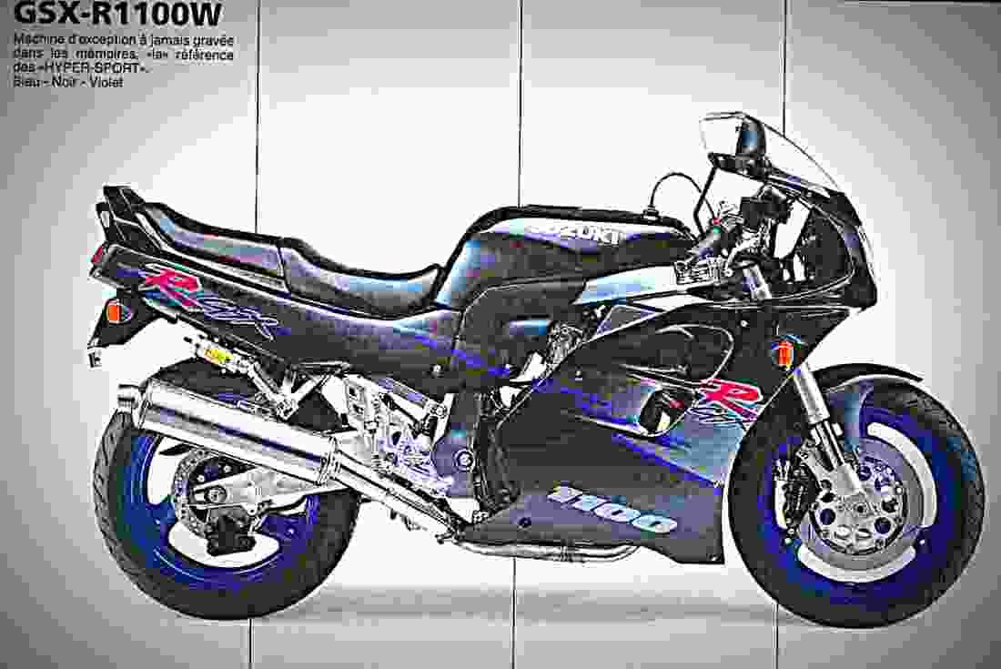 Suzuki GSX R 750 W 1994 1 motorbike A4 Photo Print