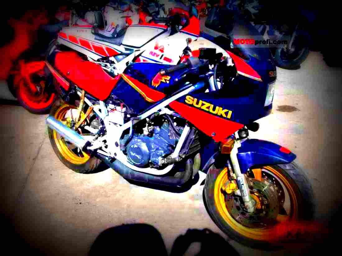 Suzuki GSX R 750 (reduced effect) 1988 6 motorbike A4 Photo Print