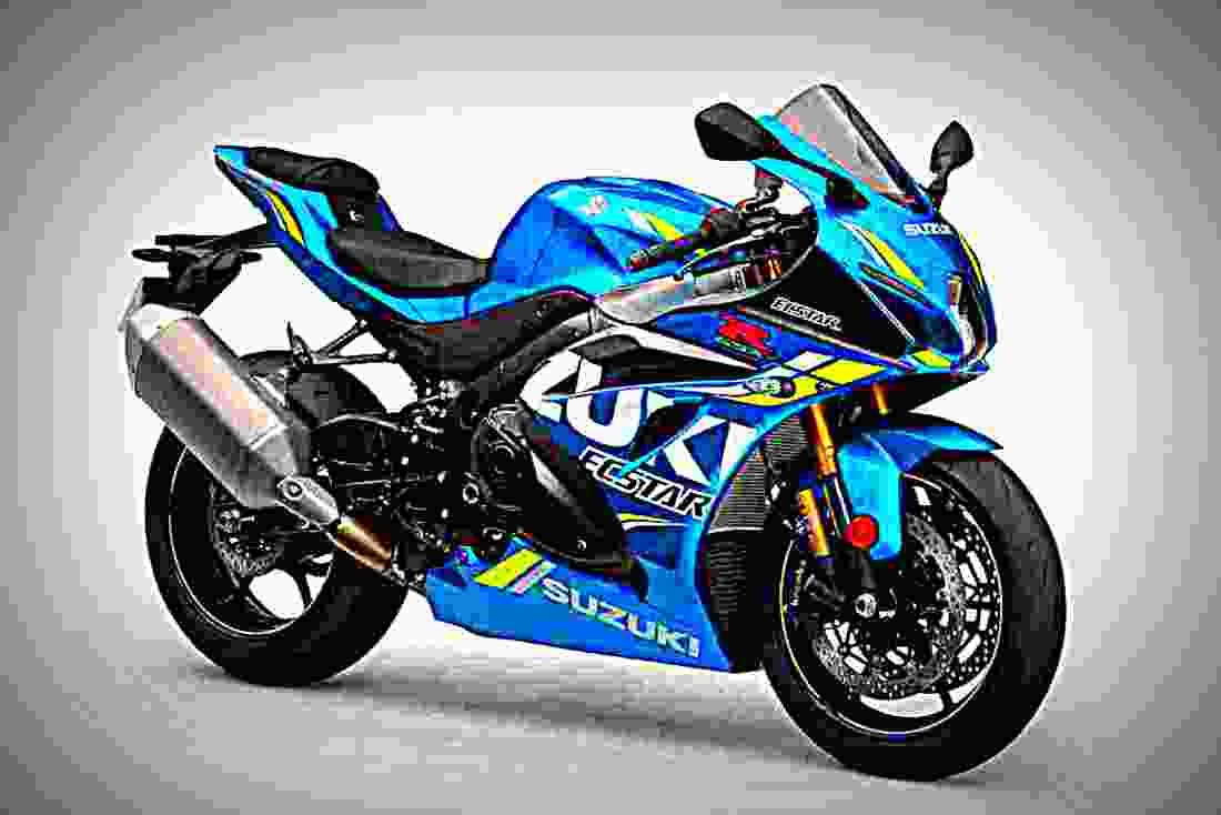 Suzuki GSX R1000 2018 4 motorbike A4 Photo Print