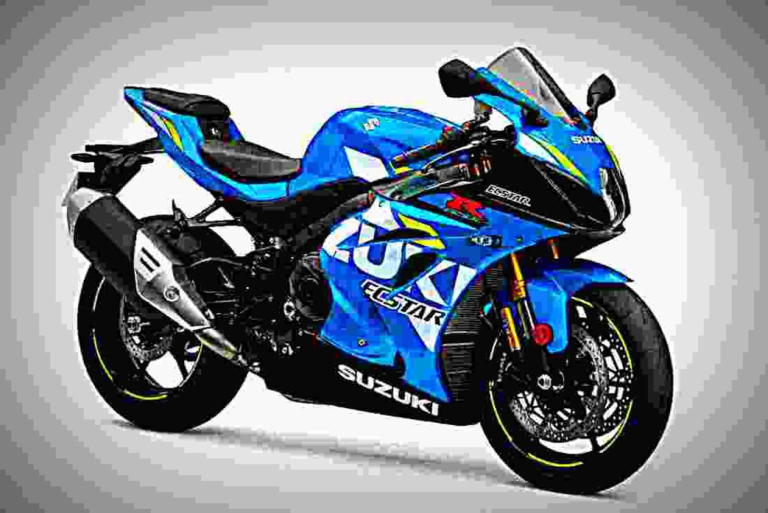 Suzuki GSX R1000 2019 4 motorbike A4 Photo Print