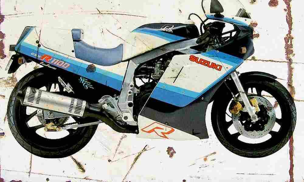 Suzuki GSX R1100 1986 Aged Vintage A4 Photo Print