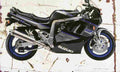 Suzuki GSX R1100 1990 Aged Vintage A4 Photo Print