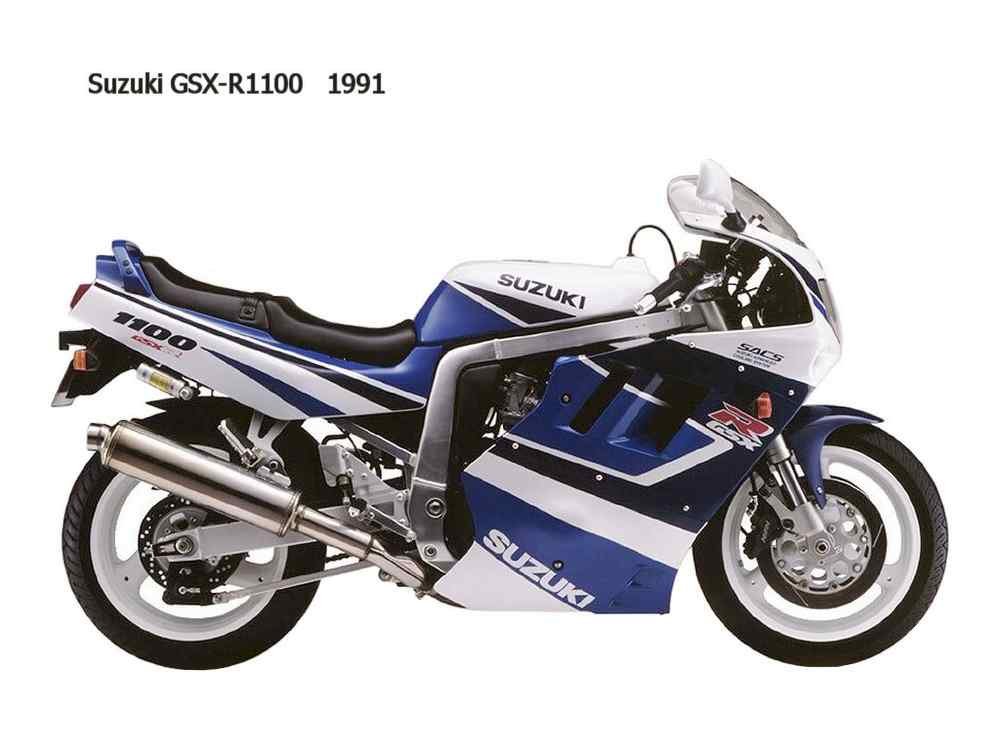 Suzuki GSX R1100 1991 motorbike A4 Photo Print