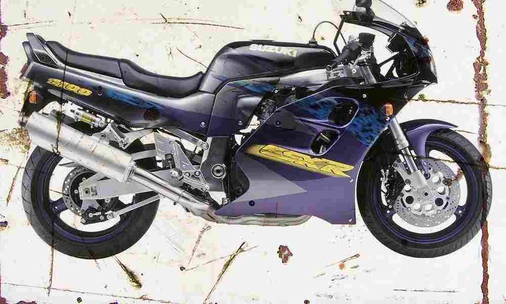 Suzuki GSX R1100 1996 Aged Vintage A4 Photo Print