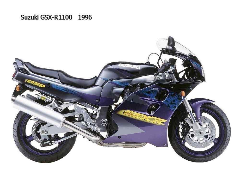 Suzuki GSX R1100 1996 motorbike A4 Photo Print