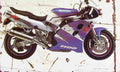 Suzuki GSX R1100W 1993 Aged Vintage A4 Photo Print