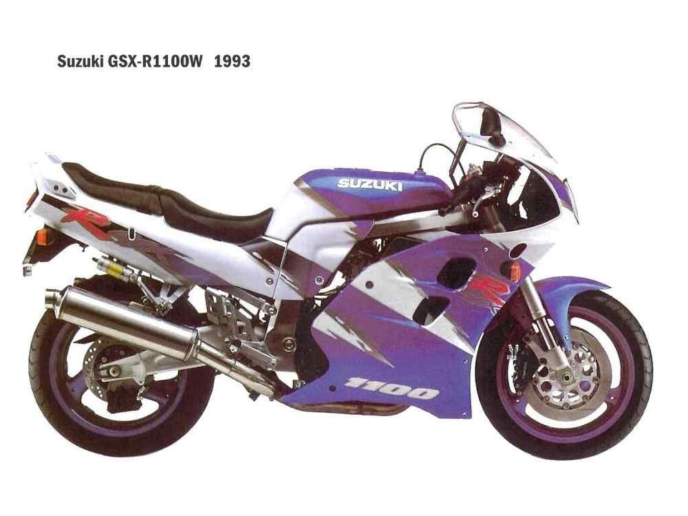 Suzuki GSX R1100W 1993 motorbike A4 Photo Print
