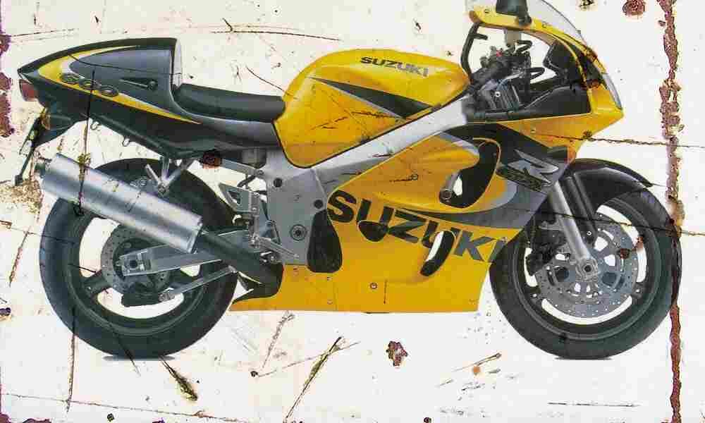 Suzuki GSX R600 1999 Aged Vintage A4 Photo Print