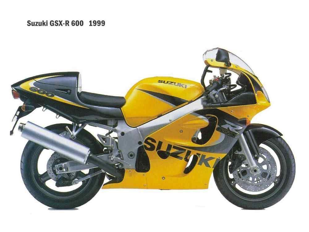 Suzuki GSX R600 1999 motorbike A4 Photo Print