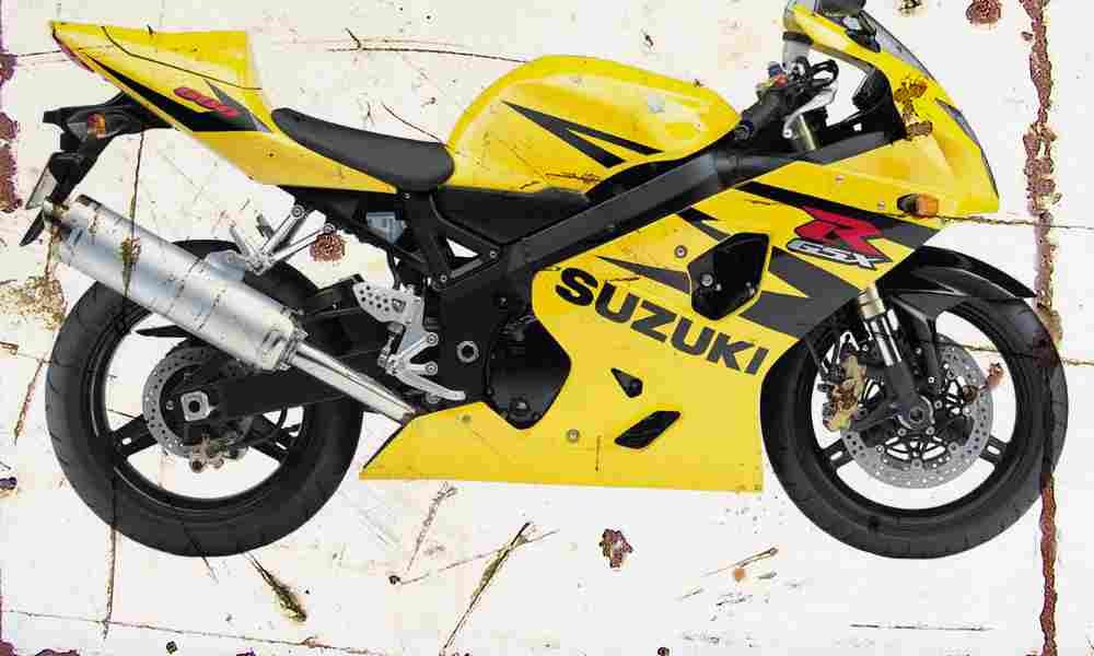Suzuki GSX R600 2004 Aged Vintage A4 Photo Print