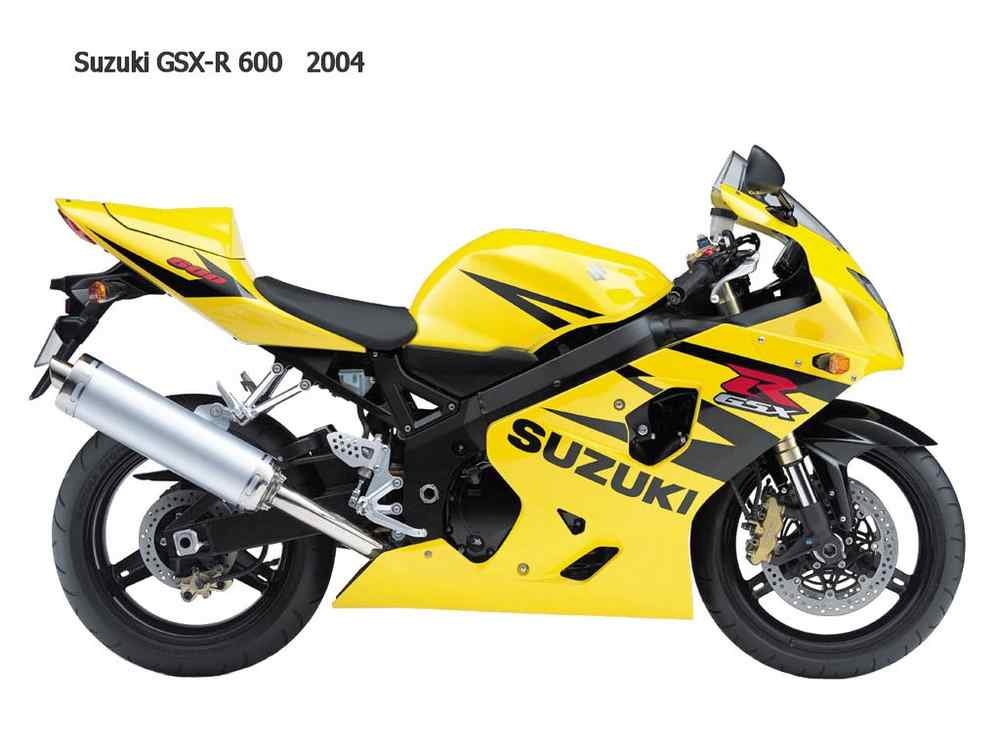 Suzuki GSX R600 2004 motorbike A4 Photo Print