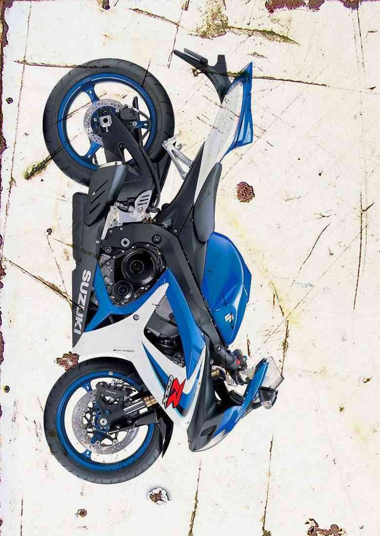 Suzuki GSX R600 2006 aged A4 Photo Print