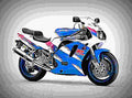 Suzuki GSX R600 2019 3 motorbike A4 Photo Print