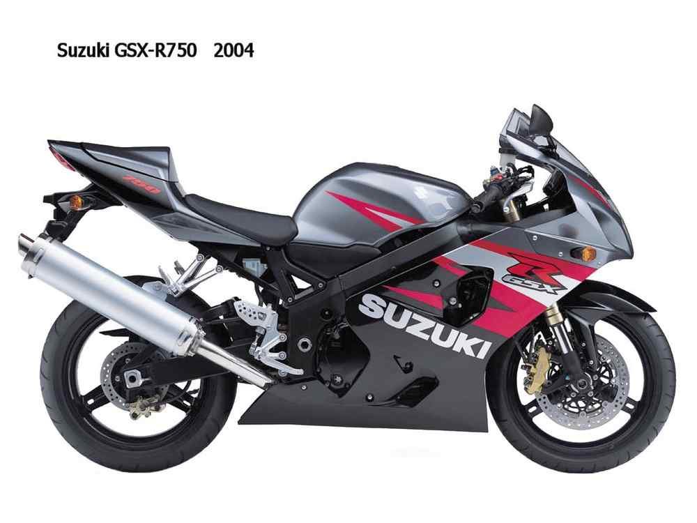 Suzuki GSX R750 2004 motorbike A4 Photo Print
