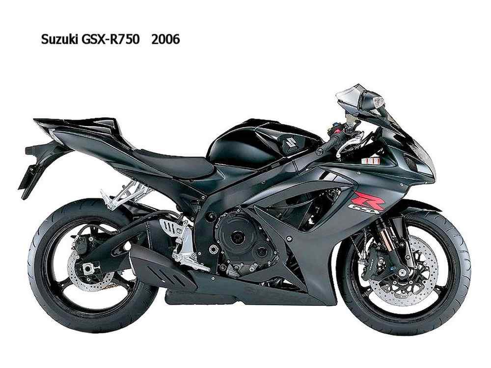 Suzuki GSX R750 2006 motorbike A4 Photo Print