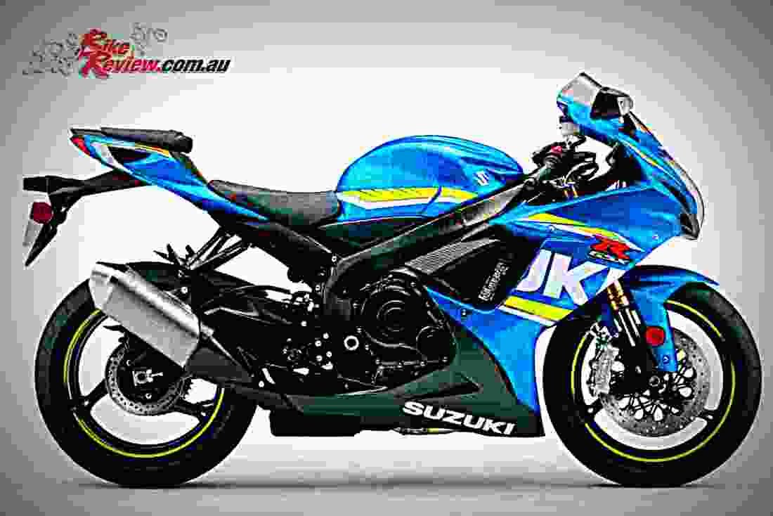 Suzuki GSX R750 2018 1 motorbike A4 Photo Print