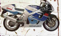 Suzuki GSX R750i 1998 Aged Vintage A4 Photo Print