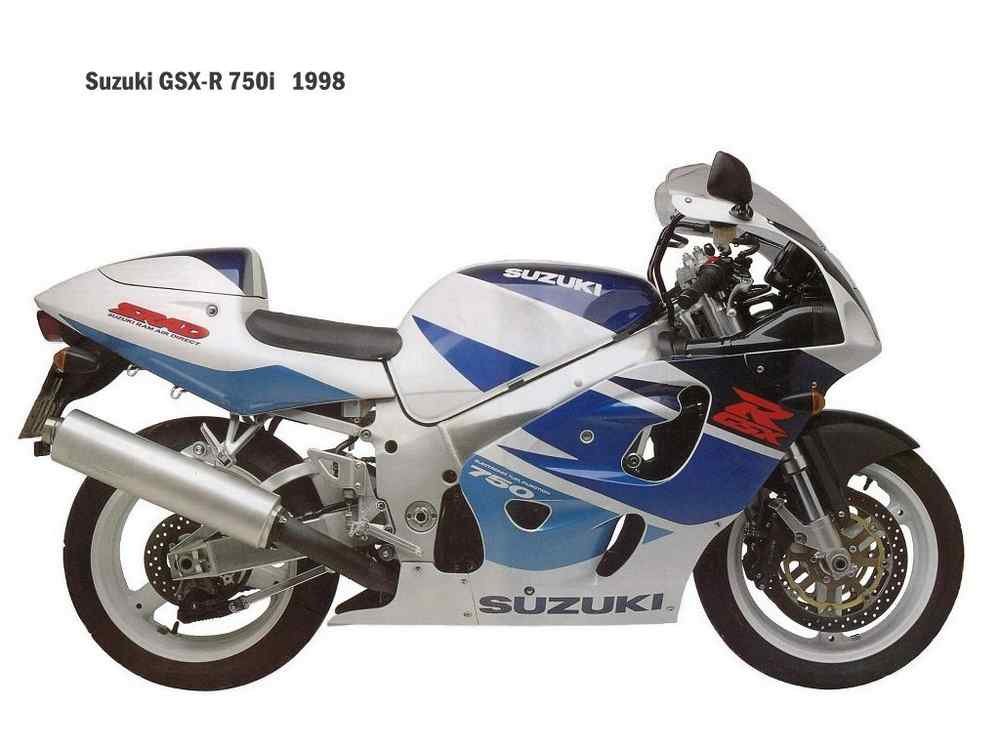 Suzuki GSX R750i 1998 motorbike A4 Photo Print