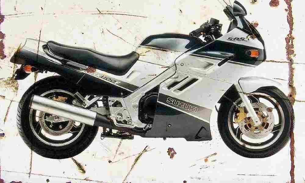 Suzuki GSX1100F 1989 Aged Vintage A4 Photo Print