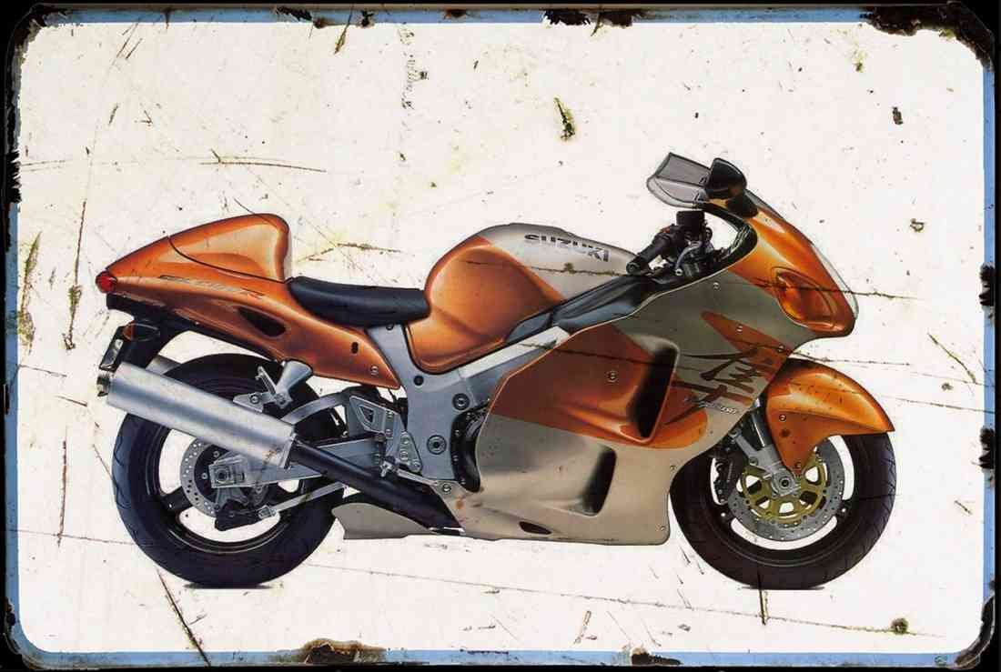 Suzuki GSX1300R Hayabusa 1999 aged A4 Photo Print