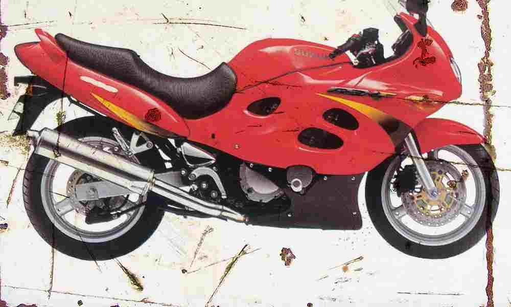 Suzuki GSX600F 1998 Aged Vintage A4 Photo Print