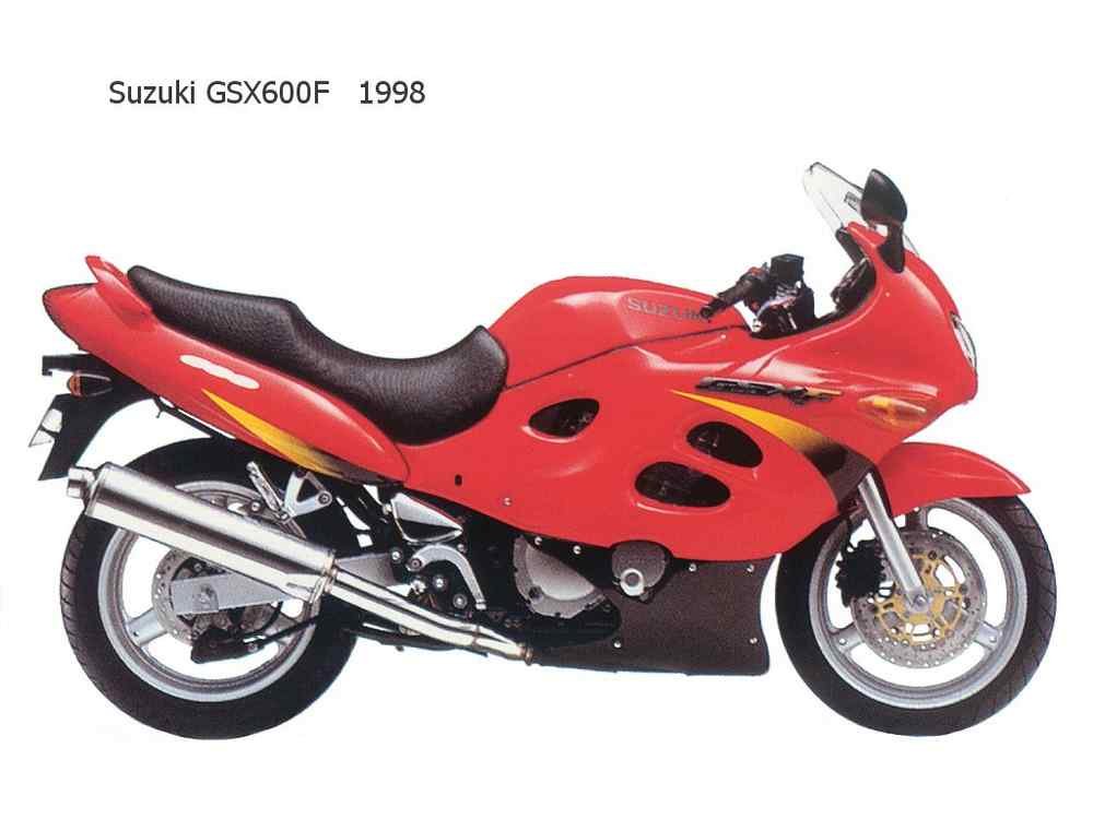 Suzuki GSX600F 1998 motorbike A4 Photo Print