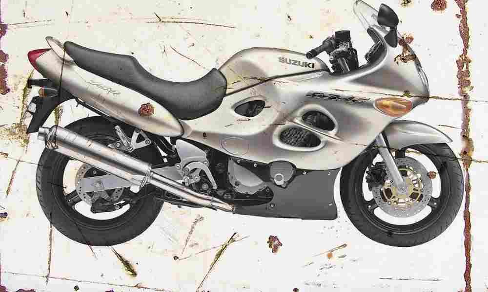 Suzuki GSX750F 2001 Aged Vintage A4 Photo Print