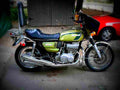 Suzuki GT 550 1973 4 motorbike A4 Photo Print
