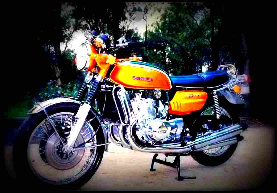 Suzuki GT 750 1973 6 motorbike A4 Photo Print