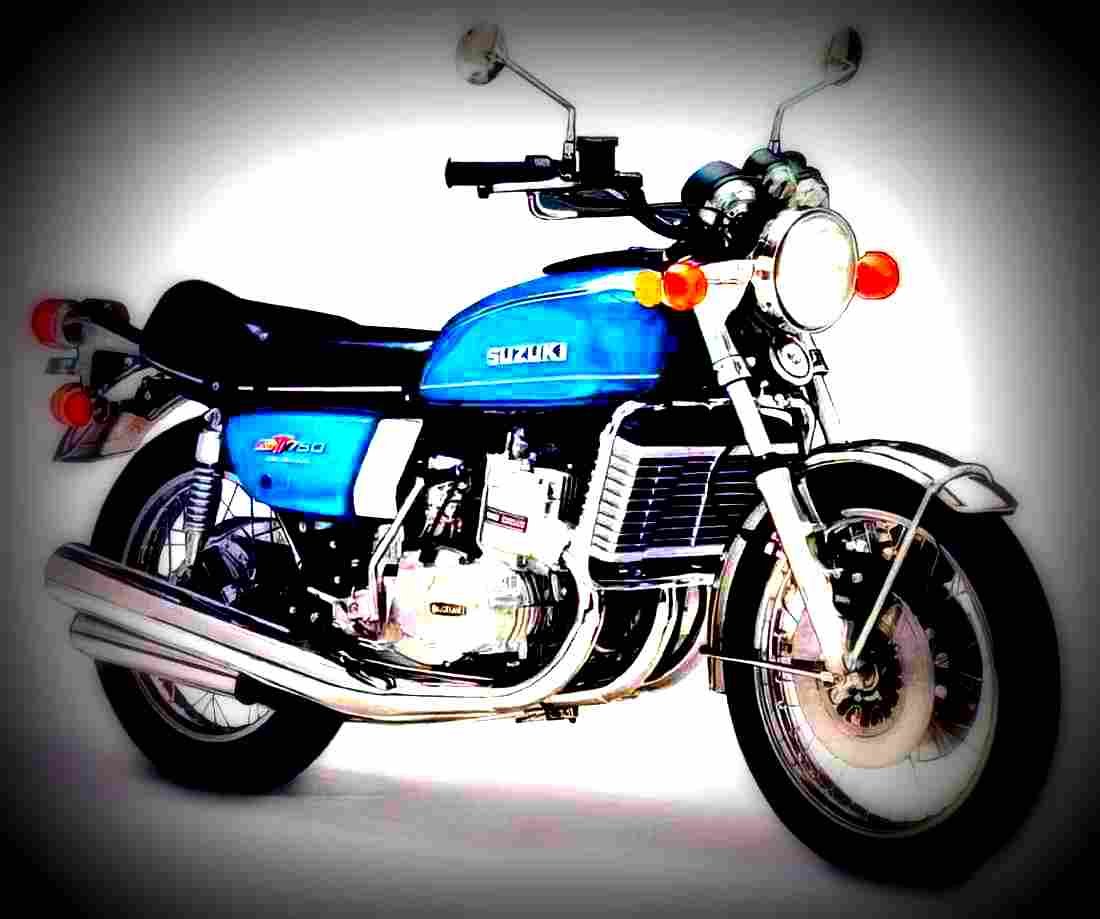 Suzuki GT 750 1976 4 motorbike A4 Photo Print