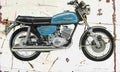 Suzuki GT250 1973 Aged Vintage A4 Photo Print