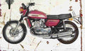 Suzuki GT750 1971 Aged Vintage A4 Photo Print