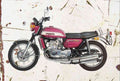 Suzuki GT750 1971 aged A4 Photo Print 2