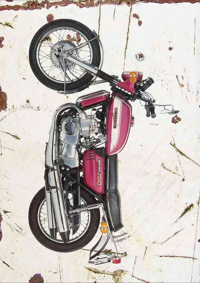 Suzuki GT750 1971 aged A4 Photo Print