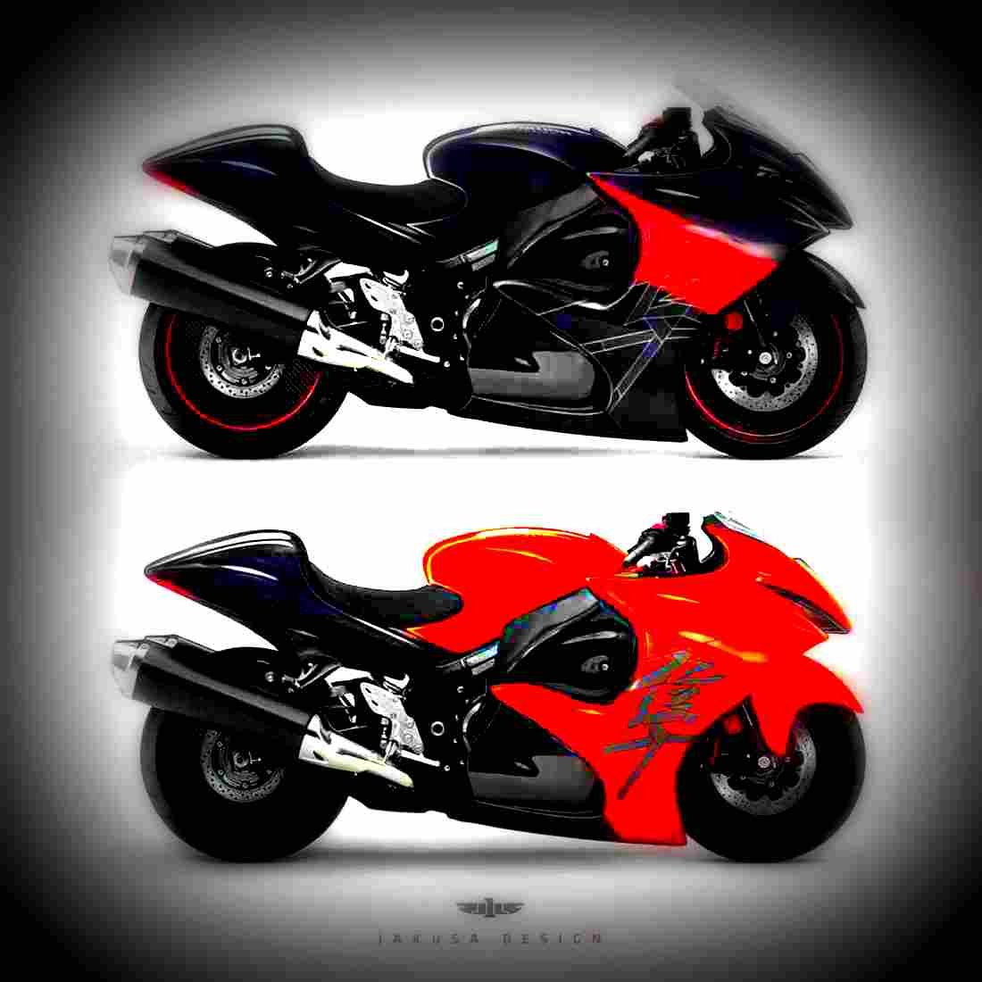 Suzuki Hayabusa 2019 3 motorbike A4 Photo Print