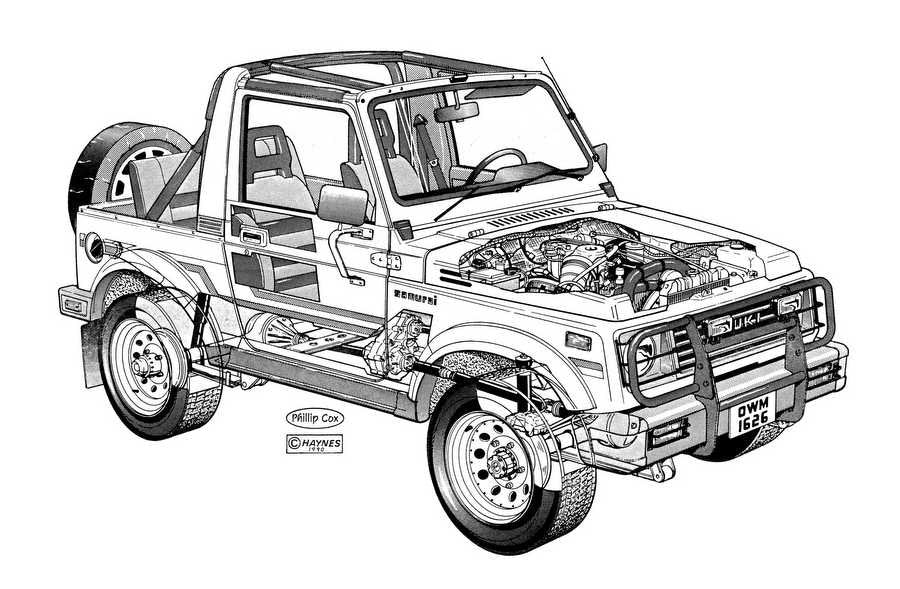 Suzuki Jimny 1991 cutaway A4 Photo Print