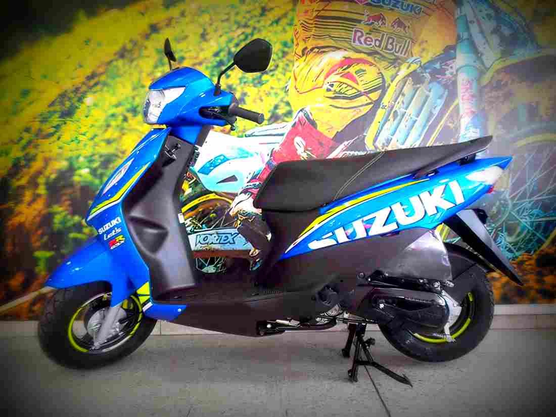Suzuki Lets 2018 1 motorbike A4 Photo Print