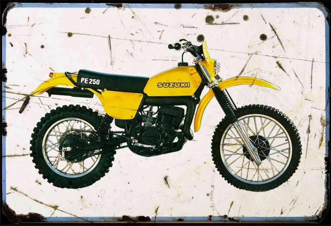 Suzuki PE 250 1978 01 Retro A4 Photo Print