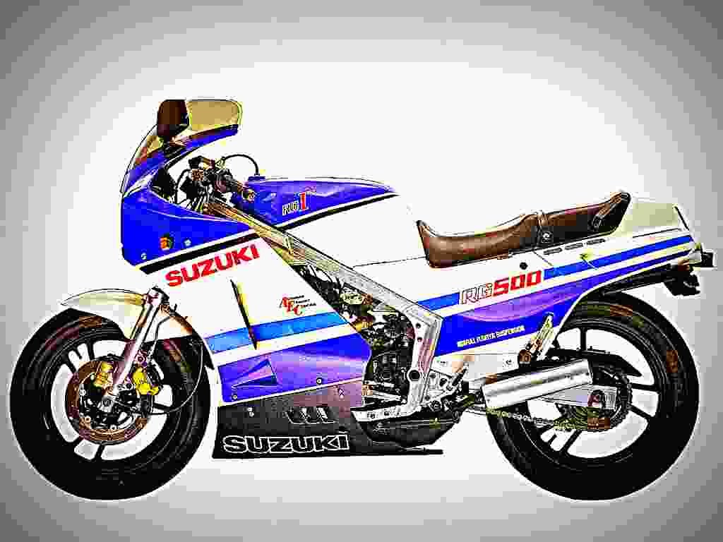 Suzuki RG 500 Gamma 1989 1 motorbike A4 Photo Print