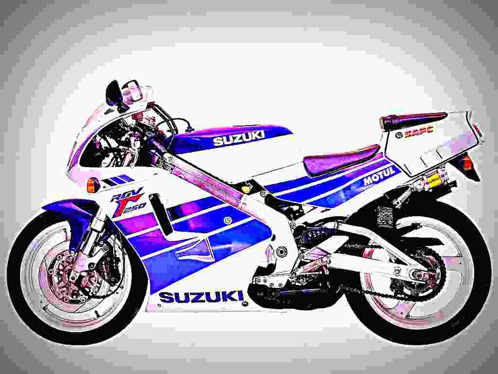 Suzuki RGV 250 Gamma 1991 3 motorbike A4 Photo Print