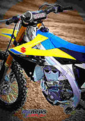 Suzuki RM Z450 2018 4 motorbike A4 Photo Print