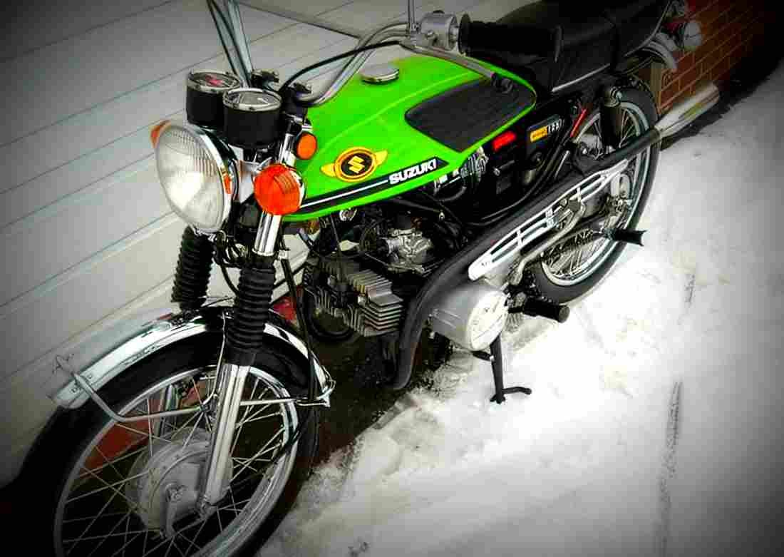 Suzuki T 20 1970 4 motorbike A4 Photo Print