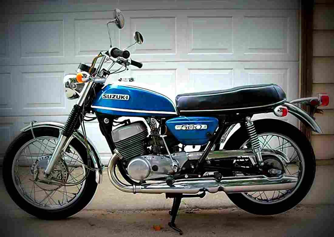 Suzuki T 500 1970 1 motorbike A4 Photo Print