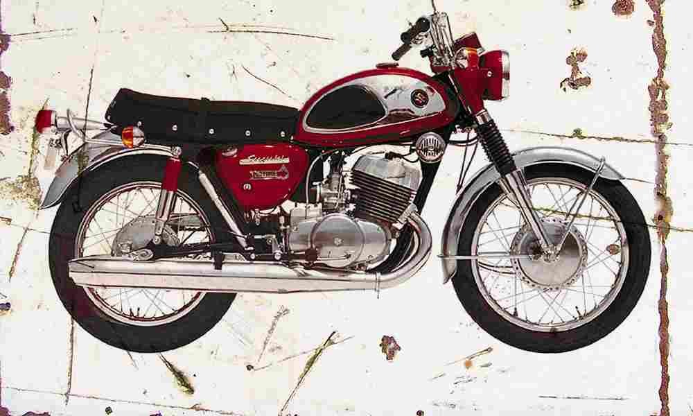 Suzuki T500 1968 Aged Vintage A4 Photo Print