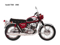 Suzuki T500 1968 motorbike A4 Photo Print
