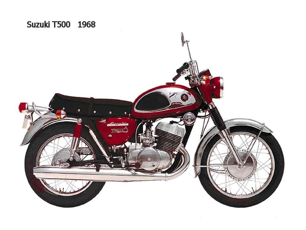 Suzuki T500 1968 motorbike A4 Photo Print