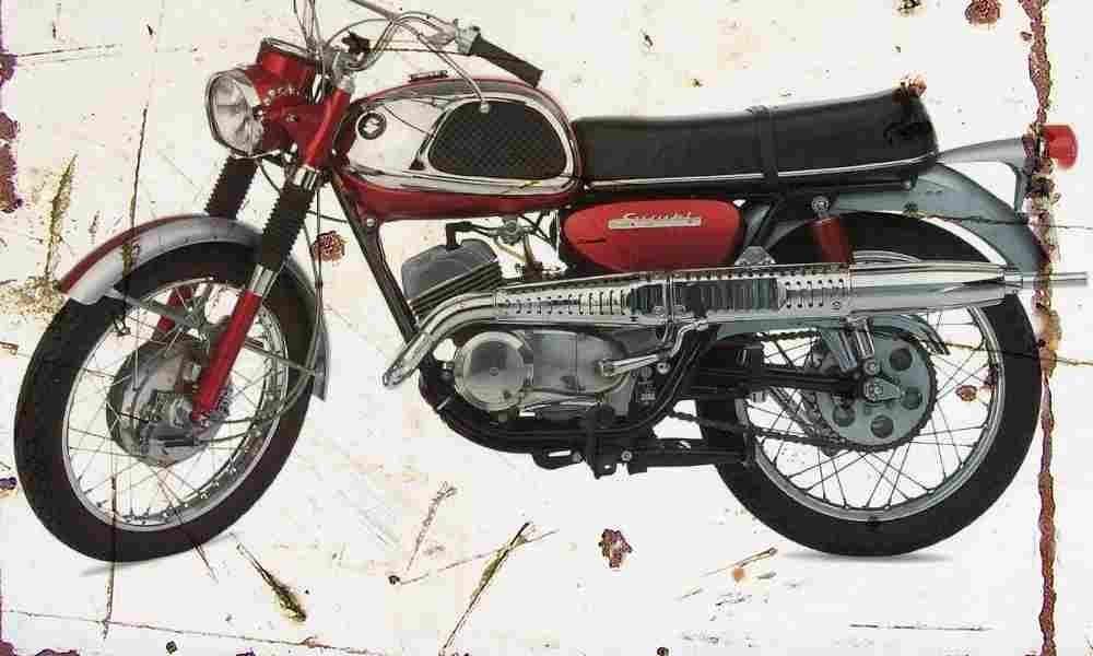 Suzuki TC250 1968 Aged Vintage A4 Photo Print