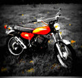 Suzuki TS 125 1976 6 motorbike A4 Photo Print